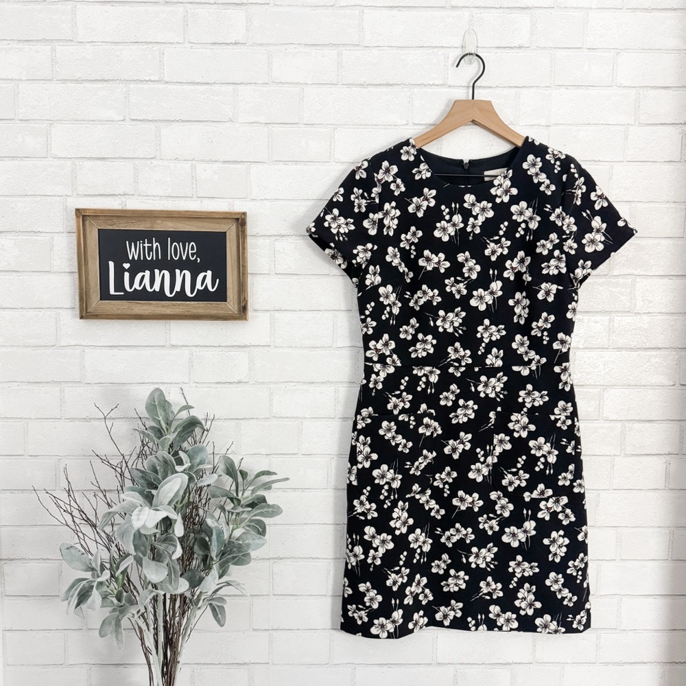 LOFT Magnolia Black Patch Pocket Dress